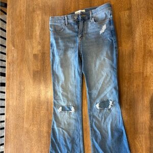 Abercrombie Kids Distressed Light Blue Skinny Jeans